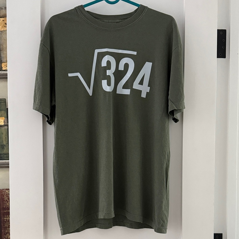 Men's Size L 18th birthday math T shirt NWT green